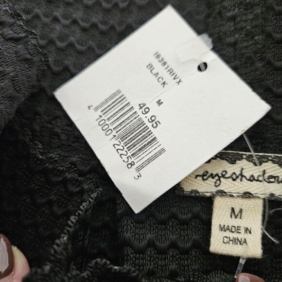 EyeShadow Black Pleated Mini Skirt Womens M Pull On NWT - Picture 8 of 9